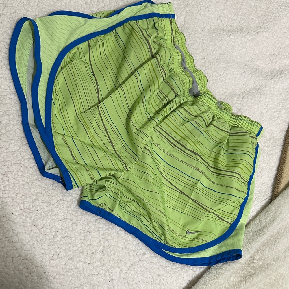 Nike Women's Green and Blue Athletic Shorts